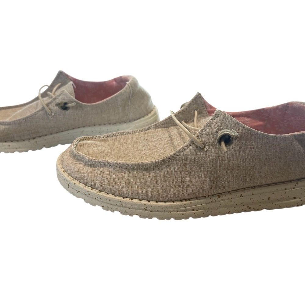 Hey Dude Women's Wendy Chambray White Nut Shoes - Picture 4 of 7